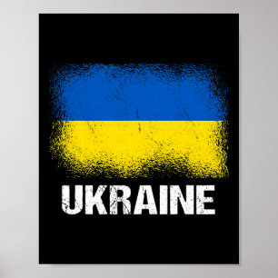 Ukrainische Flagge Ukraine Poster