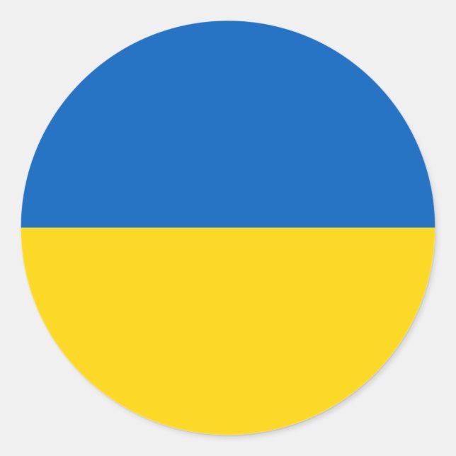 Ukrainische Flagge (Ukraine) Runder Aufkleber (Vorderseite)