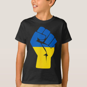 Ukrainische Flagge Ukraine Solidarität erhobene Fa T-Shirt