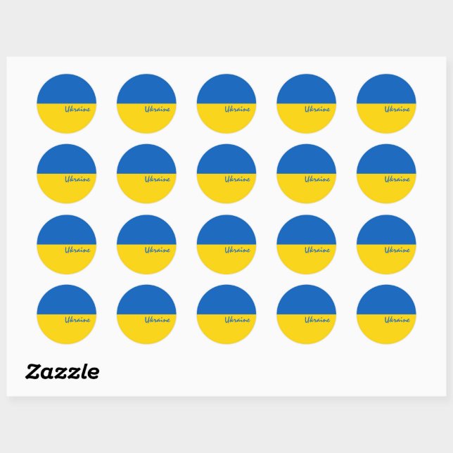 Ukrainische Flagge & Ukraine Sticker / Sport (Blatt)
