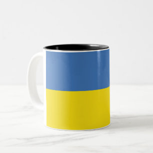 Ukrainische Flagge, Ukrainisch Slava Ukraini Слава Zweifarbige Tasse