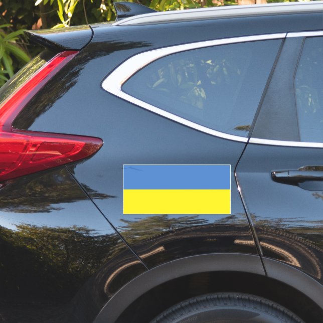 ukrainische Flagge, ukrainische Slawin Ukraini С л Aufkleber (Auto Seite)