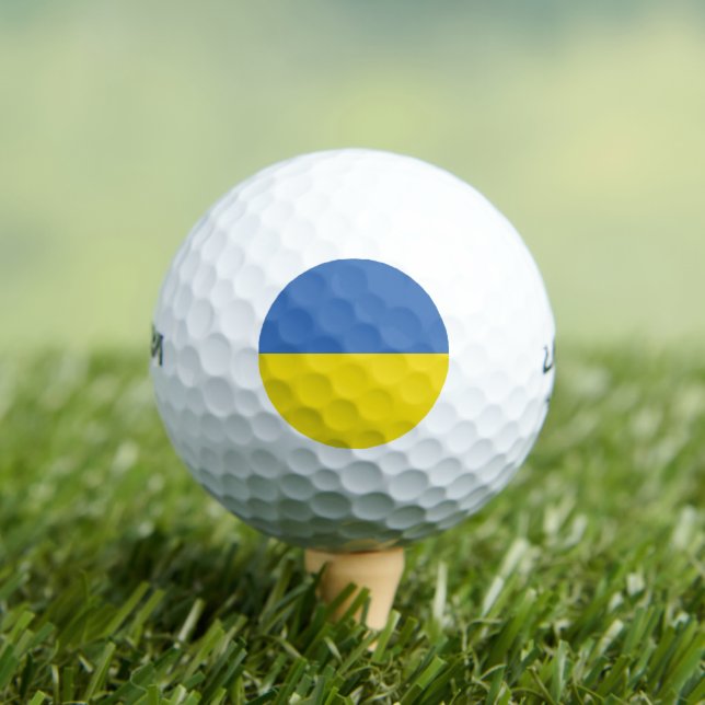ukrainische Flagge, ukrainische Slawin Ukraini С л Golfball (Insitu T-Shirt)