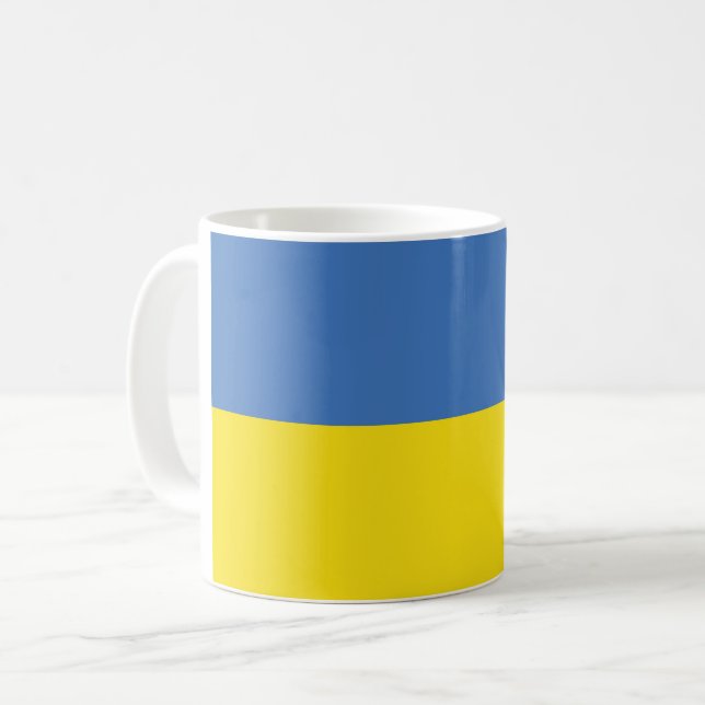 ukrainische Flagge, ukrainische Slawin Ukraini С л Kaffeetasse (Vorderseite Links)