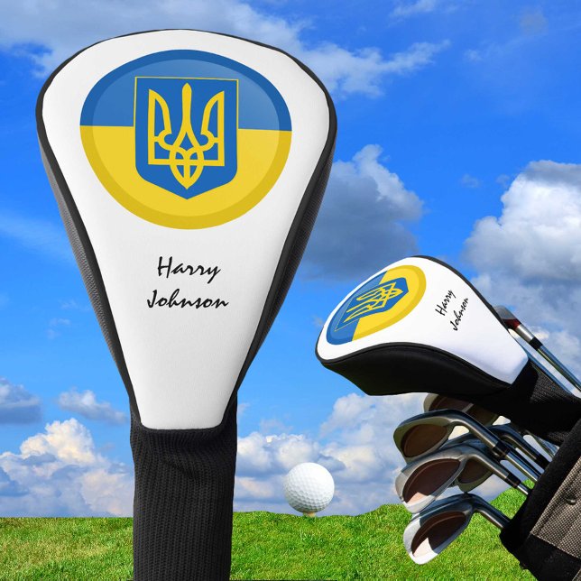 Ukrainische Flagge und Mit Monogramm Golf Clubs Golf Headcover (Von Creator hochgeladen)