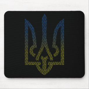 ukrainische Flagge und ukrainische Trident Mousepad