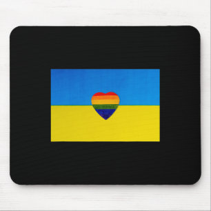 Ukrainische Flagge Unterstützung Ich stehe mit der Mousepad