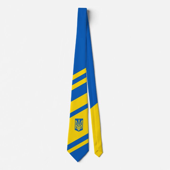 Ukrainische Flagge. Wappen. Krawatte (Vorderseite)