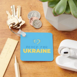 Ukrainische Flaggenfarbe Inspiriert Ukraine Schlüsselanhänger