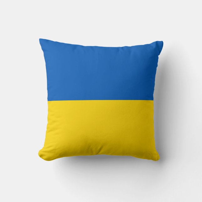 Ukrainische Flaggenfarben Kissen (Vorderseite)