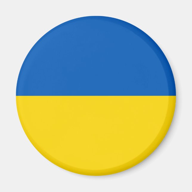 Ukrainische Flaggenfarben Magnet (Vorne)