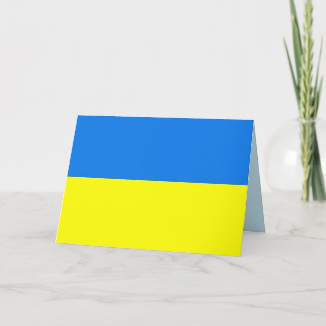 ukrainische Flaggengrüßkarte Feiertagskarte (Vorderseite)