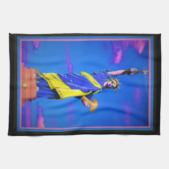 Ukrainische Freiheit Geschirrtuch (Horizontal)