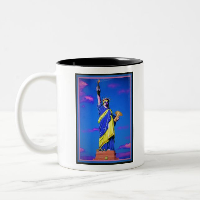 Ukrainische Freiheit Zweifarbige Tasse (Links)