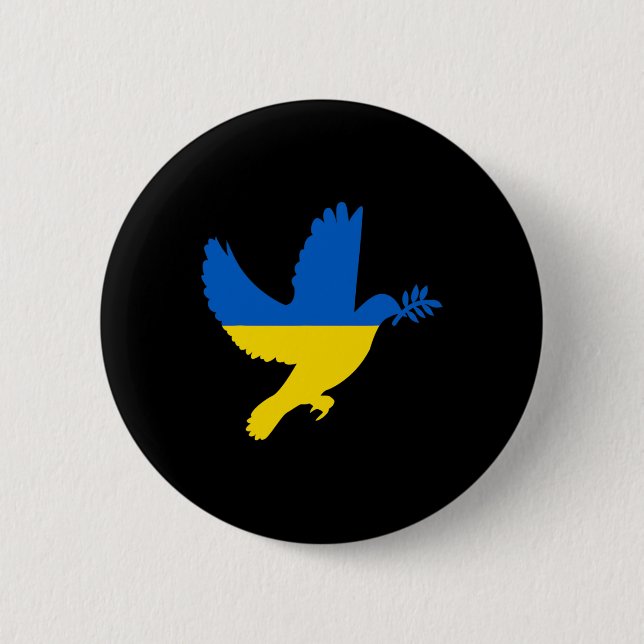 Ukrainische Friedens Taube Button (Vorderseite)