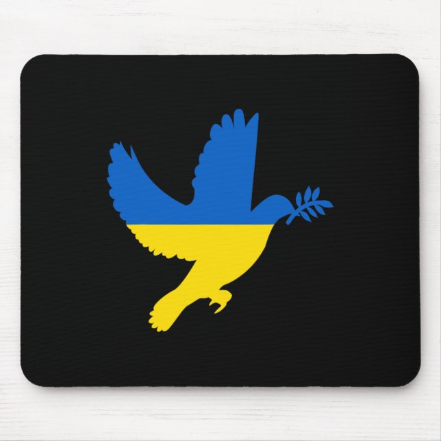 Ukrainische Friedens-Taube Mousepad (Vorne)