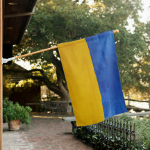 Ukrainische Hausflagge mit Aquarellfarbe