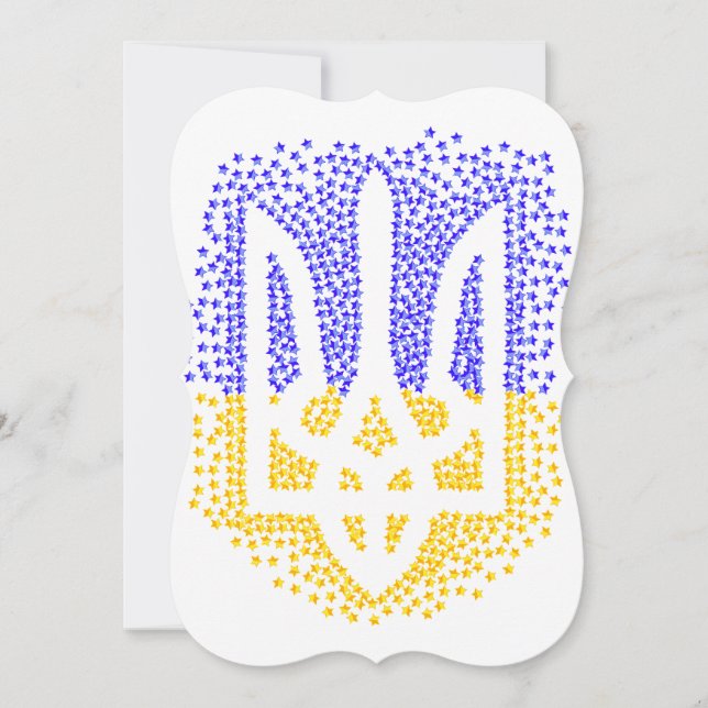 Ukrainische heraldry trident tryzub streut Sterne (Vorderseite)