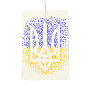 Ukrainische heraldry trident tryzub streut Sterne Autolufterfrischer