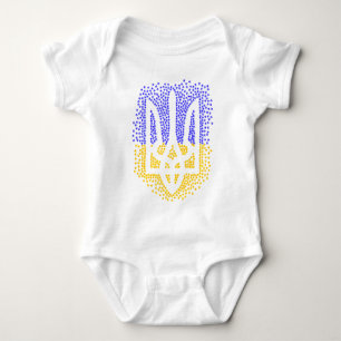 Ukrainische heraldry trident tryzub streut Sterne Baby Strampler