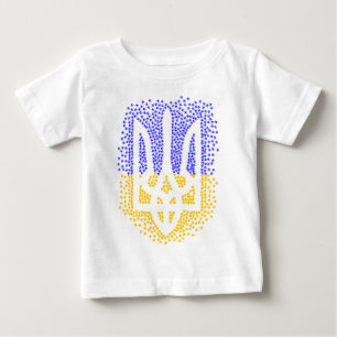 Ukrainische heraldry trident tryzub streut Sterne Baby T-shirt