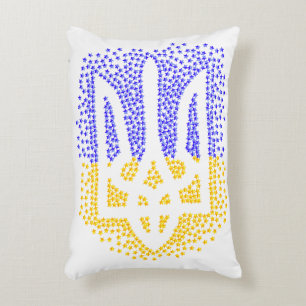 Ukrainische heraldry trident tryzub streut Sterne Dekokissen