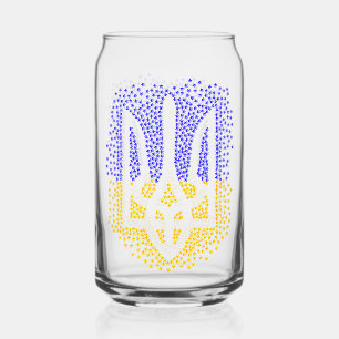Ukrainische heraldry trident tryzub streut Sterne Dosenglas