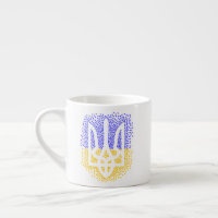 Ukrainische heraldry trident tryzub streut Sterne