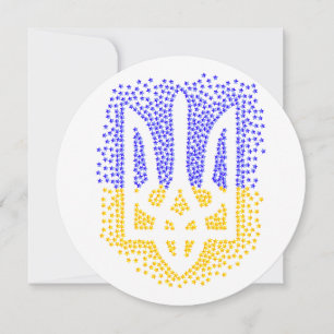 Ukrainische heraldry trident tryzub streut Sterne Karte