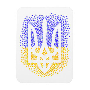 Ukrainische heraldry trident tryzub streut Sterne Magnet