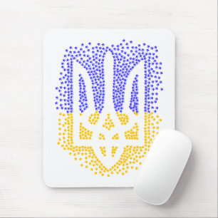 Ukrainische heraldry trident tryzub streut Sterne Mousepad