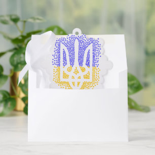 Ukrainische heraldry trident tryzub streut Sterne Ornament Karte