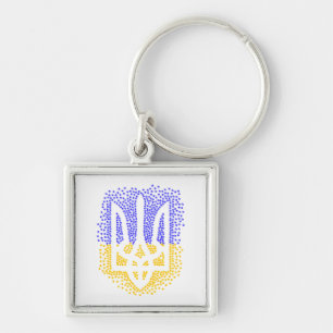 Ukrainische heraldry trident tryzub streut Sterne Schlüsselanhänger