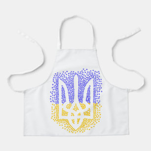 Ukrainische heraldry trident tryzub streut Sterne Schürze