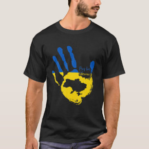 Ukrainische Karte beten für die Ukraine Stand mit  T-Shirt