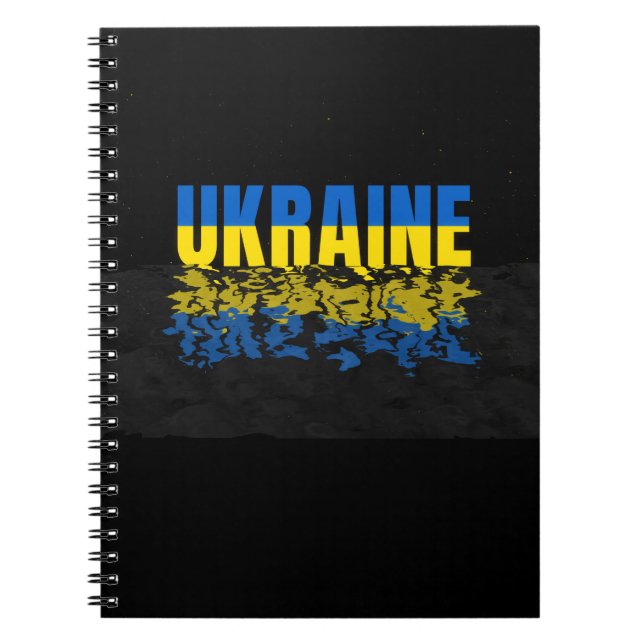 Ukrainische Karte. Ukrainische Flagge. Ukraine Notizblock (Vorderseite)