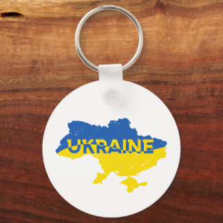 Ukrainische Karte. Ukrainische Flagge. Ukraine Schlüsselanhänger