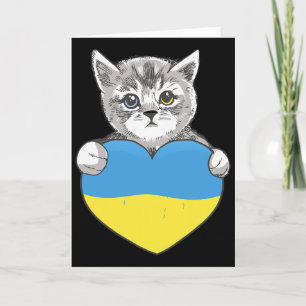 Ukrainische Katzen Ukraine T-Shirt Ukraine-Flagge  Karte
