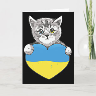 Ukrainische Katzen Ukraine Ukraine-Flagge Herz Für Karte