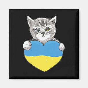 Ukrainische Katzen Ukraine Ukraine-Flagge Herz Für Magnet