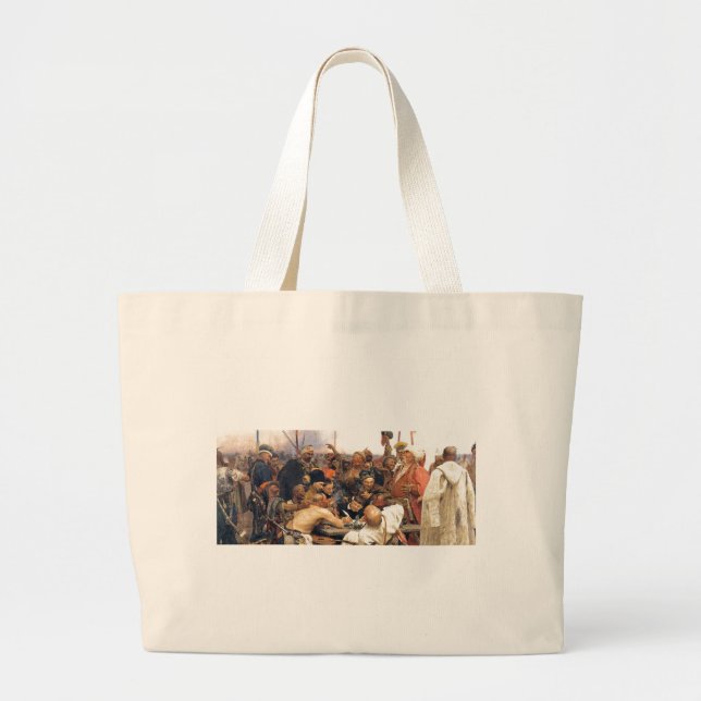 Ukrainische Kozaky-Kosaken riesige Taschen-Tasche Jumbo Stoffbeutel (Vorne)