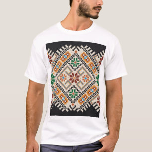 Ukrainische Kreuzstich: Ethnische handgemachte Mus T-Shirt