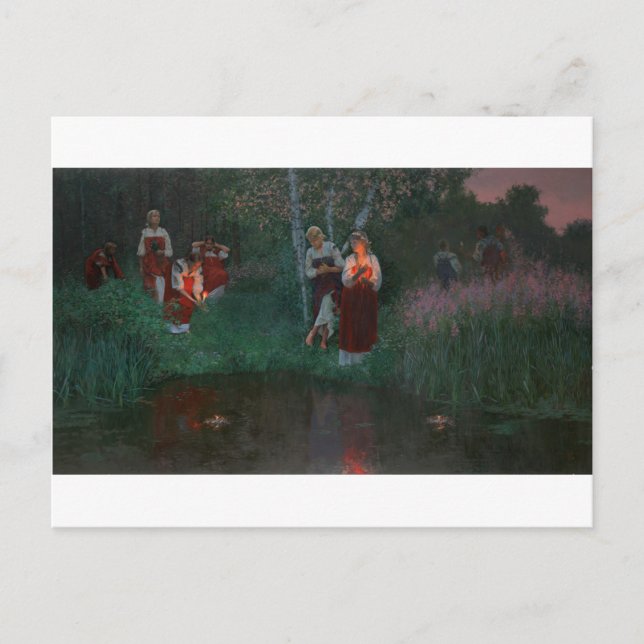 Ukrainische Kupala-Nacht von Simon Kozhin Postkarte (Vorderseite)