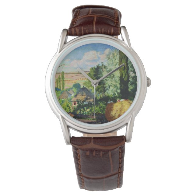 Ukrainische Landschaft (Landwirtschaftliche Betrie Armbanduhr (Vorderseite)