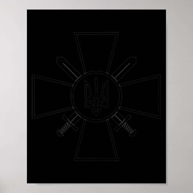 Ukrainische Landstreitkräfte Ukraine Armee Z Poster (Vorne)
