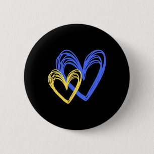 Ukrainische Liebe gemalte Herzen Ukraine wird sieg Button