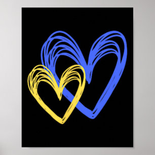 Ukrainische Liebe gemalte Herzen Ukraine wird sieg Poster