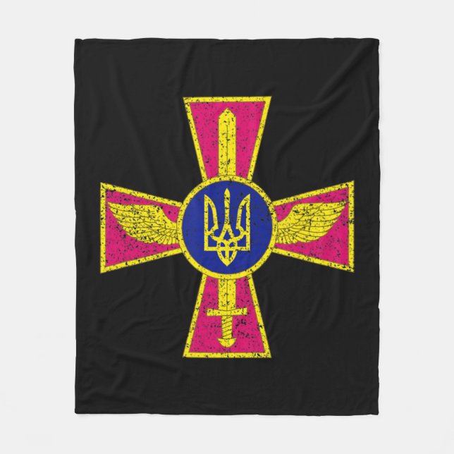 UKRAINISCHE LUFTKRAFT EMBLEM UKRAINE ARMED FORCES  FLEECEDECKE (Vorderseite)