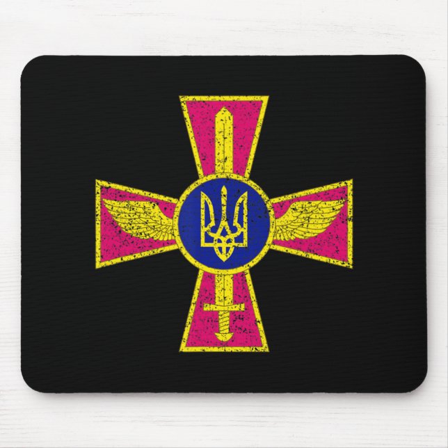 UKRAINISCHE LUFTKRAFT EMBLEM UKRAINE ARMED FORCES  MOUSEPAD (Vorne)