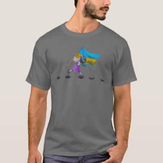 Ukrainische Mädchen ich mit der Ukraine Unterstütz T-Shirt